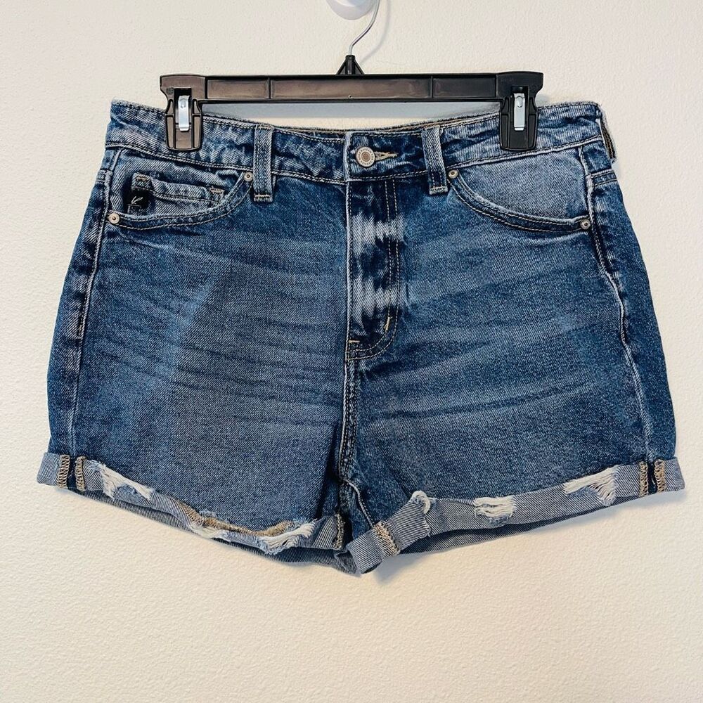 KanCan High Rise Roll Cuff Denim‎ Shorts Size 7/27 Style KC9236NM